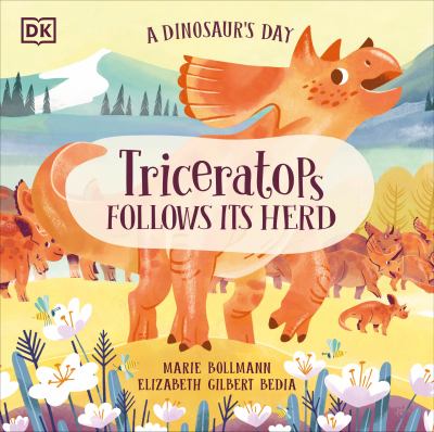 Triceratops follows its herd by Elizabeth Gilbert Bedia,