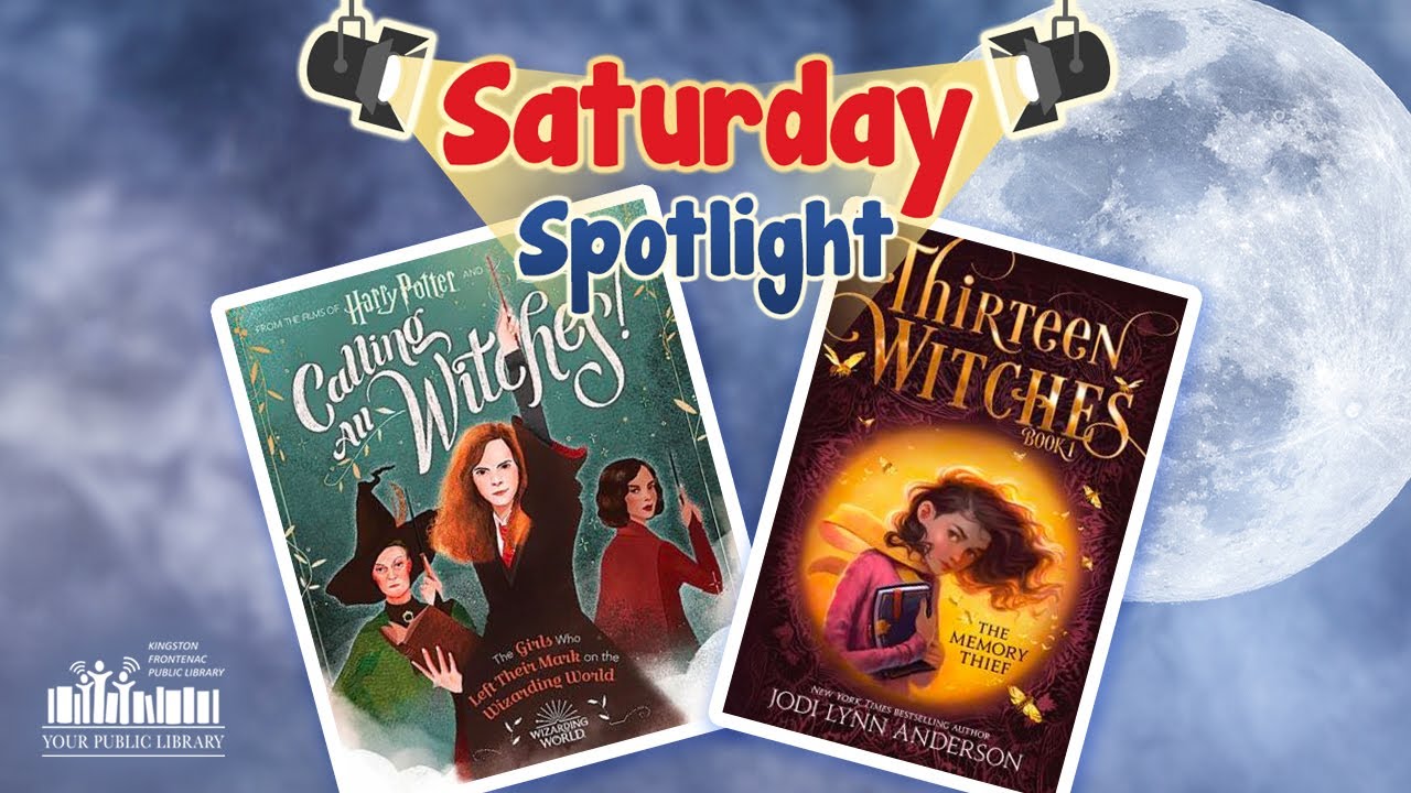 A collage of witchy books with text reading Saturday Spotlight.