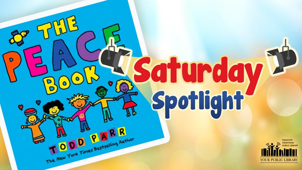 The Peace Book with text reading Saturday Spotlight.