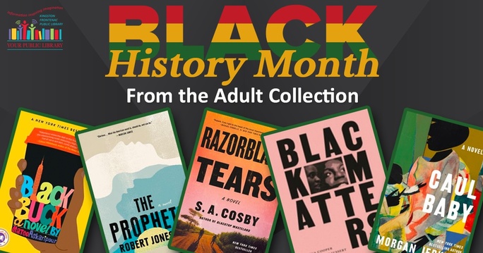 Black History Month from the Adult Collection with several book covers.