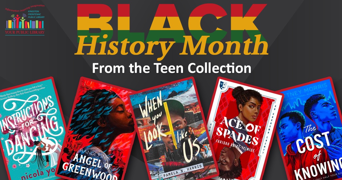 Black History Month from the Teen Collection with book covers.