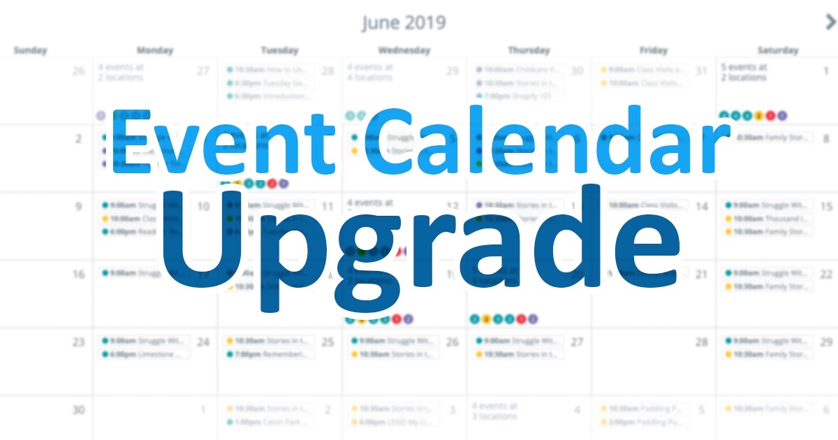 Event calendar upgrade