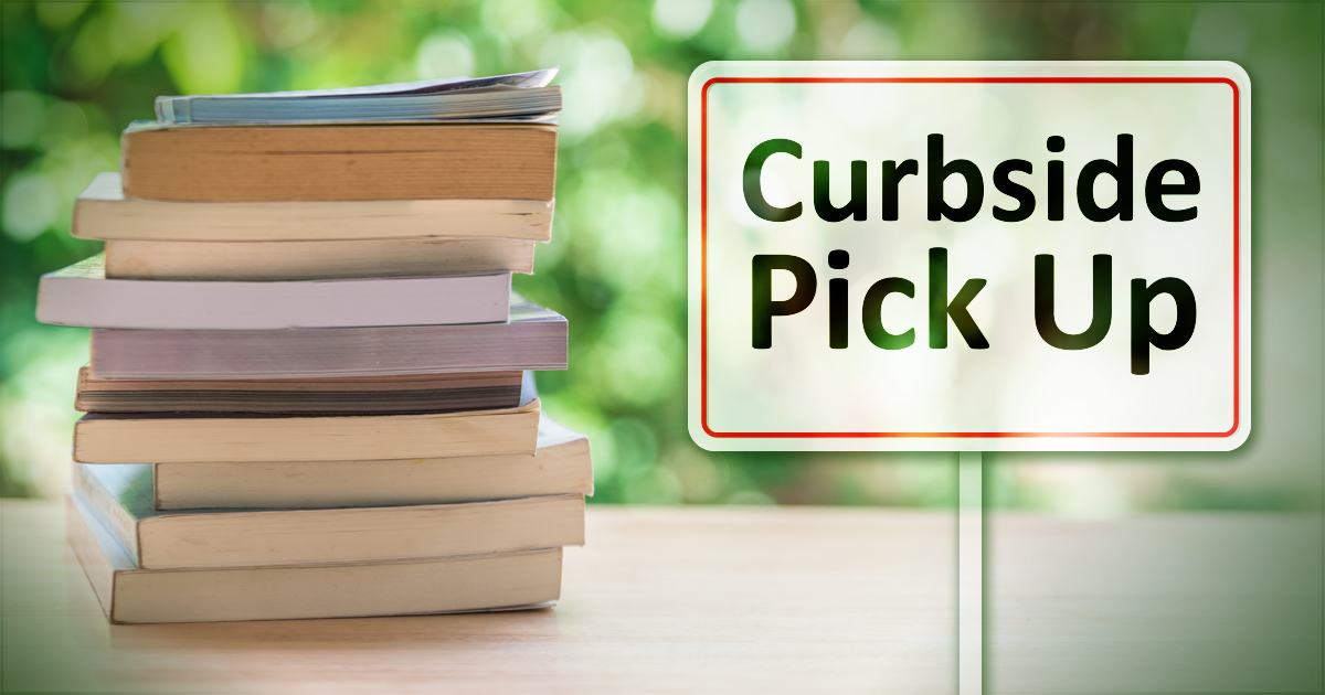 Curbside pick up with image of books