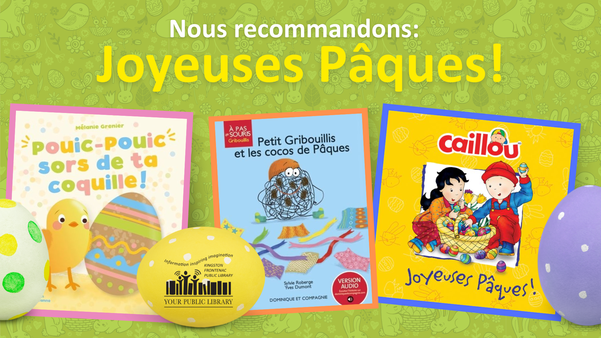 Nous recommandons: Joyeuses Pâques! avec livres.