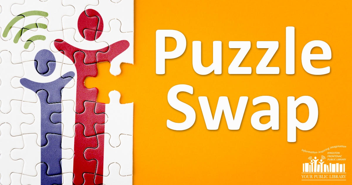 A white puzzle with the KFPL logo and text reading Puzzle Swap.