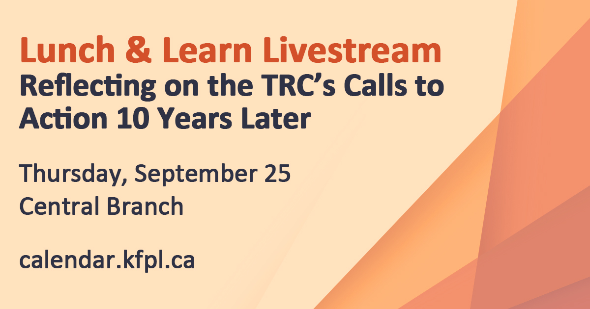 Image of an orange background with text that reads Lunch & Learn Livestream
