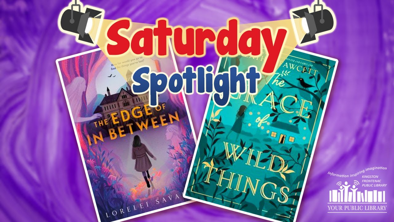 Two books against a purple background with text reading Saturday Spotlight.