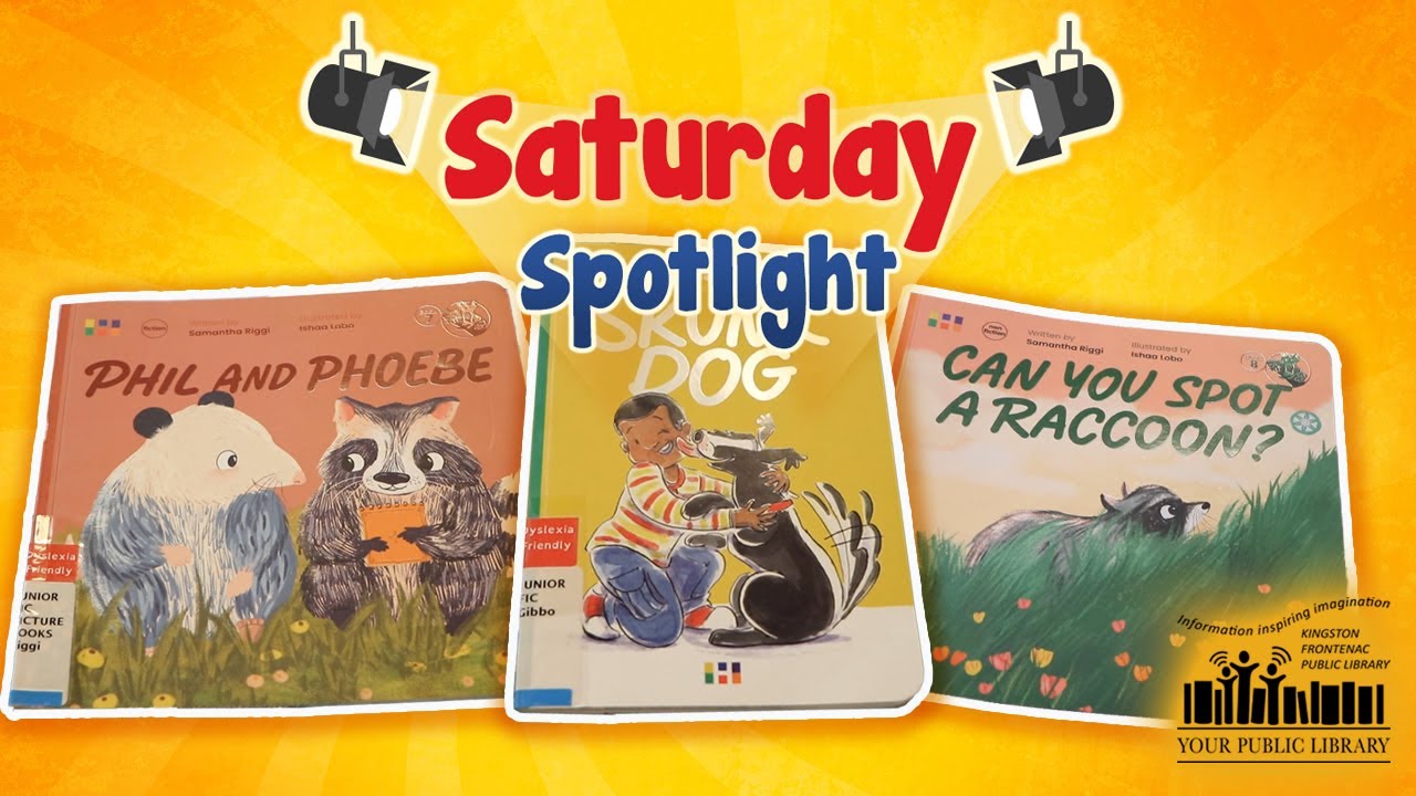 Three decodable books with text reading Saturday Spotlight.