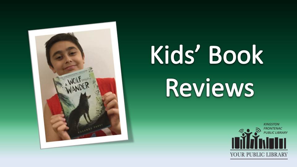 Kids' book reviews. Image of child holding book